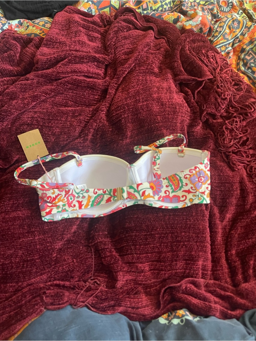Boden Rhodes Sized Bikini Top in Oriental Paradise 38C NWT - Picture 3 of 6